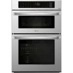 Front Zoom. LG - 30" Built-In Electric Convection Smart Combination Wall Oven with Microwave and Infrared Heating - Stainless Steel.
