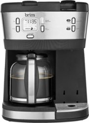 Brim - Triple Brew 12-Cup Coffee Maker - Stainless Steel/Black - Front_Zoom