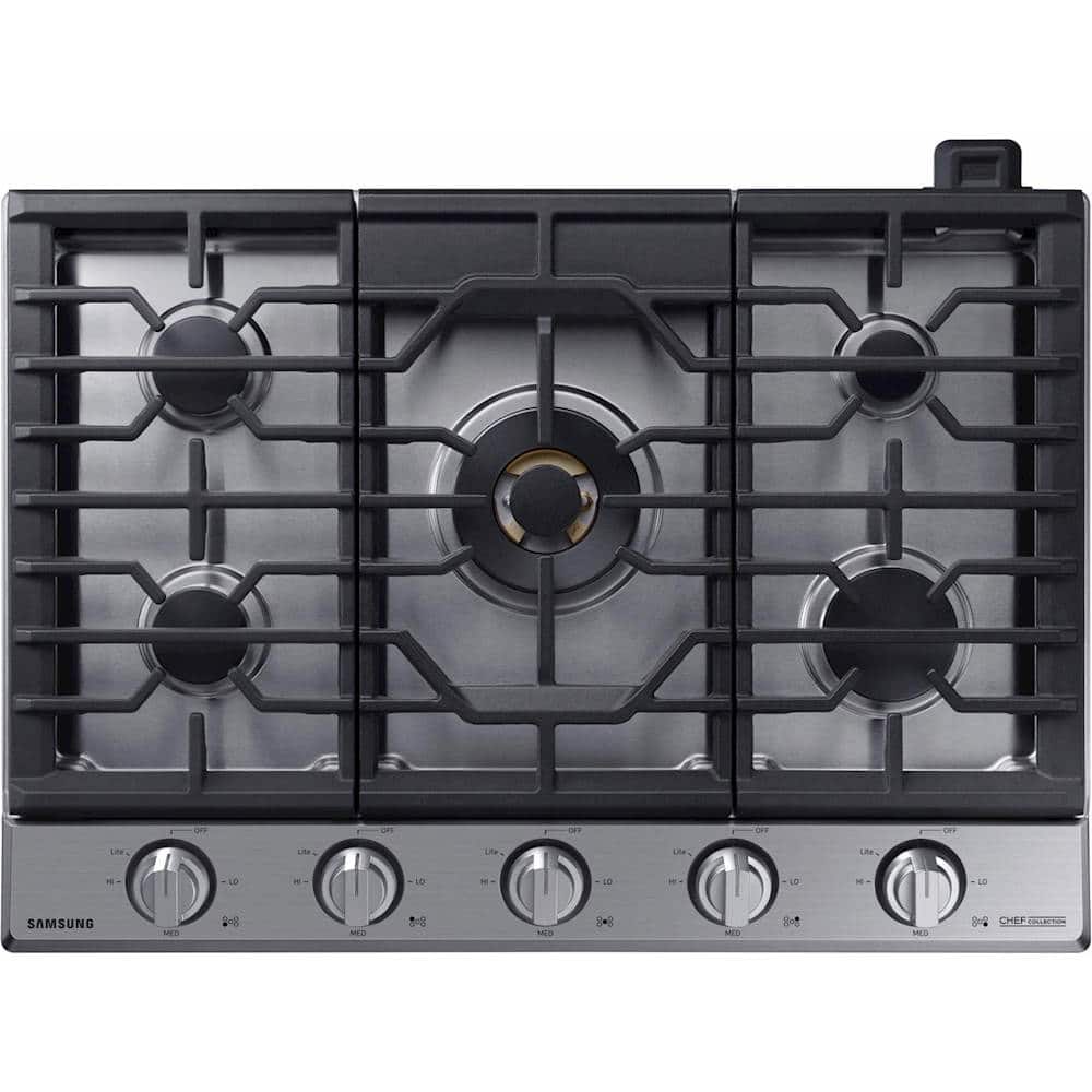 Front. Samsung - Chef Collection 30" Built-In Gas Cooktop.
