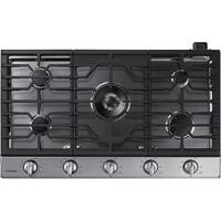 Samsung - 36" Built-In Gas Cooktop with WiFi - Stainless Steel - Front_Zoom