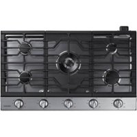 Samsung - 36" Built-In Gas Cooktop with WiFi - Stainless Steel - Front_Zoom