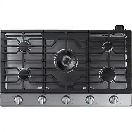 Front. Samsung - 36" Built-In Gas Cooktop with WiFi - Stainless Steel.