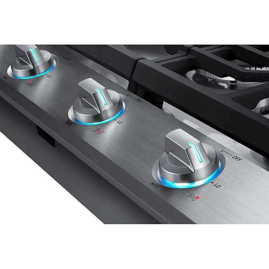 Alt View 12. Samsung - 36" Built-In Gas Cooktop with WiFi - Stainless Steel.