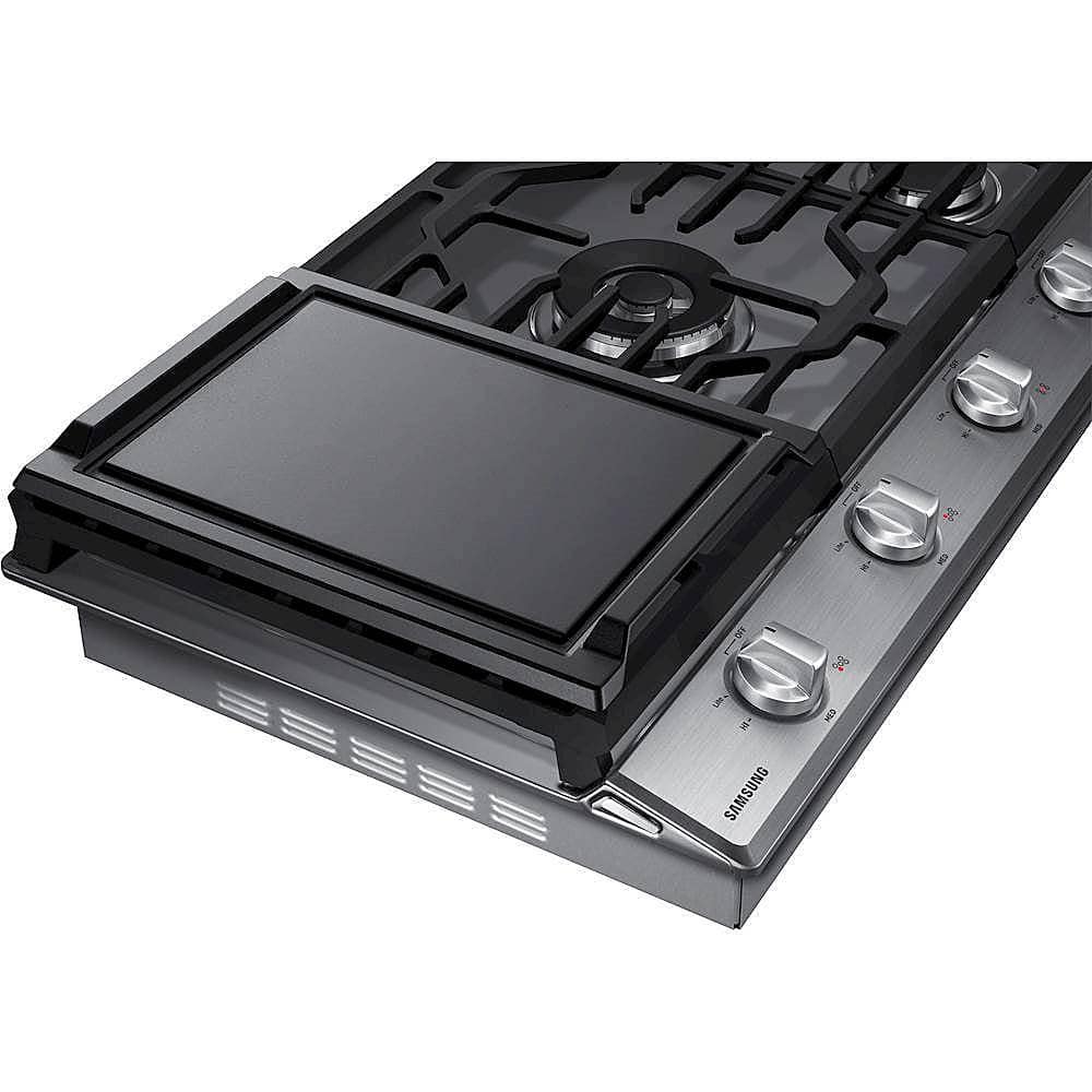 Alt View 14. Samsung - 36" Built-In Gas Cooktop with WiFi - Stainless Steel.