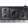 Samsung - 36" Built-In Gas Cooktop with WiFi and Dual Power Brass Burner - Stainless Steel