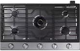 Samsung - 36" Built-In Gas Cooktop with WiFi and Dual Power Brass Burner - Stainless Steel