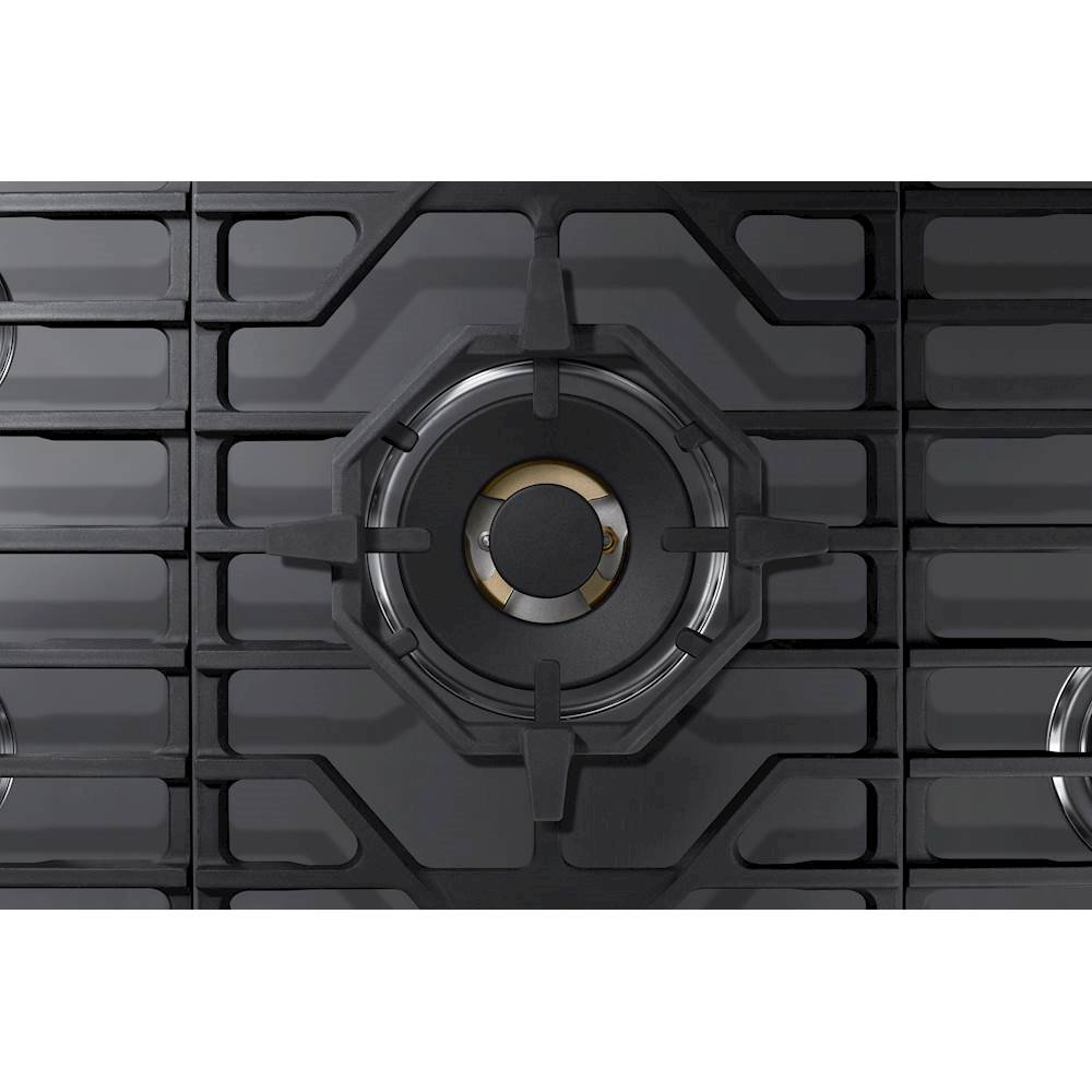 Alt View 16. Samsung - 36" Built-In Gas Cooktop with WiFi and Dual Power Brass Burner - Stainless Steel.