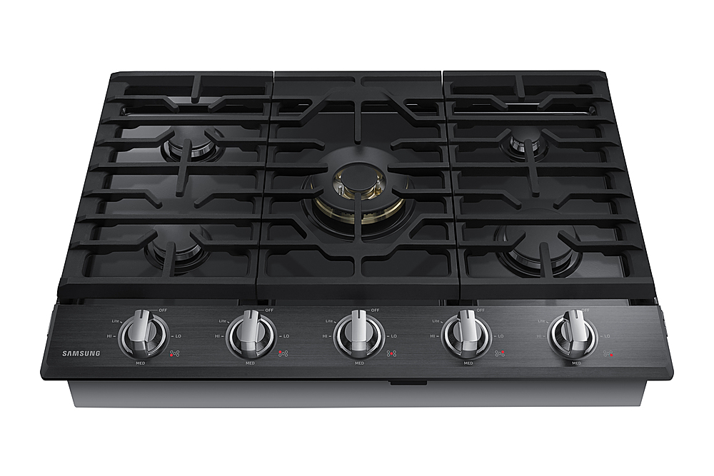 Angle View: Whirlpool - 30" Gas Cooktop - Stainless Steel