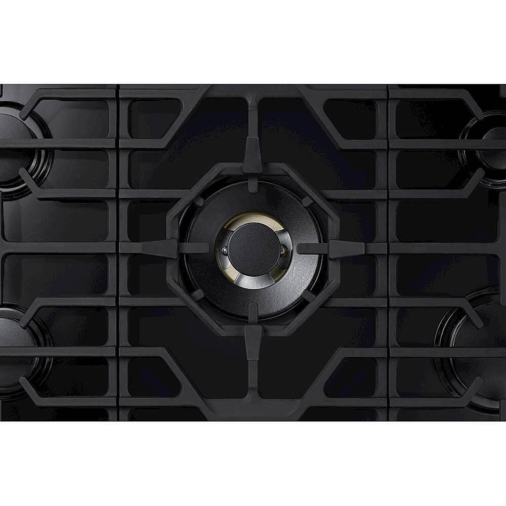 Alt View 15. Samsung - 36" Built-In Gas Cooktop with WiFi and Dual Power Brass Burner - Black Stainless Steel.