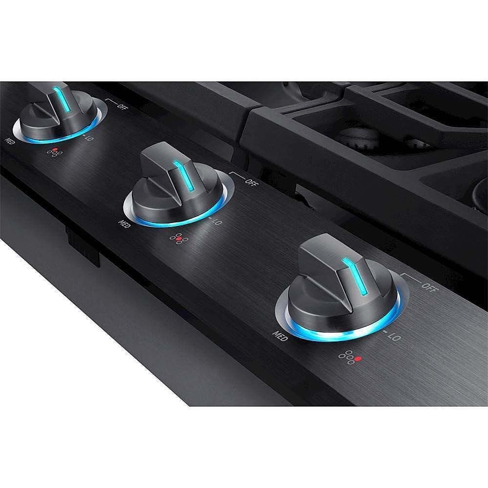 Alt View 13. Samsung - 36" Built-In Gas Cooktop with WiFi - Black Stainless Steel.