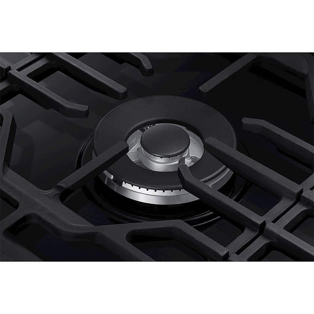 Alt View 14. Samsung - 36" Built-In Gas Cooktop with WiFi - Black Stainless Steel.