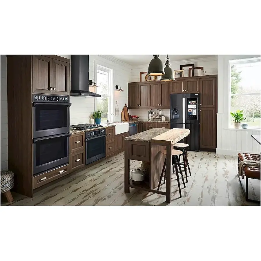 Alt View 20. Samsung - 36" Built-In Gas Cooktop with WiFi - Black Stainless Steel.