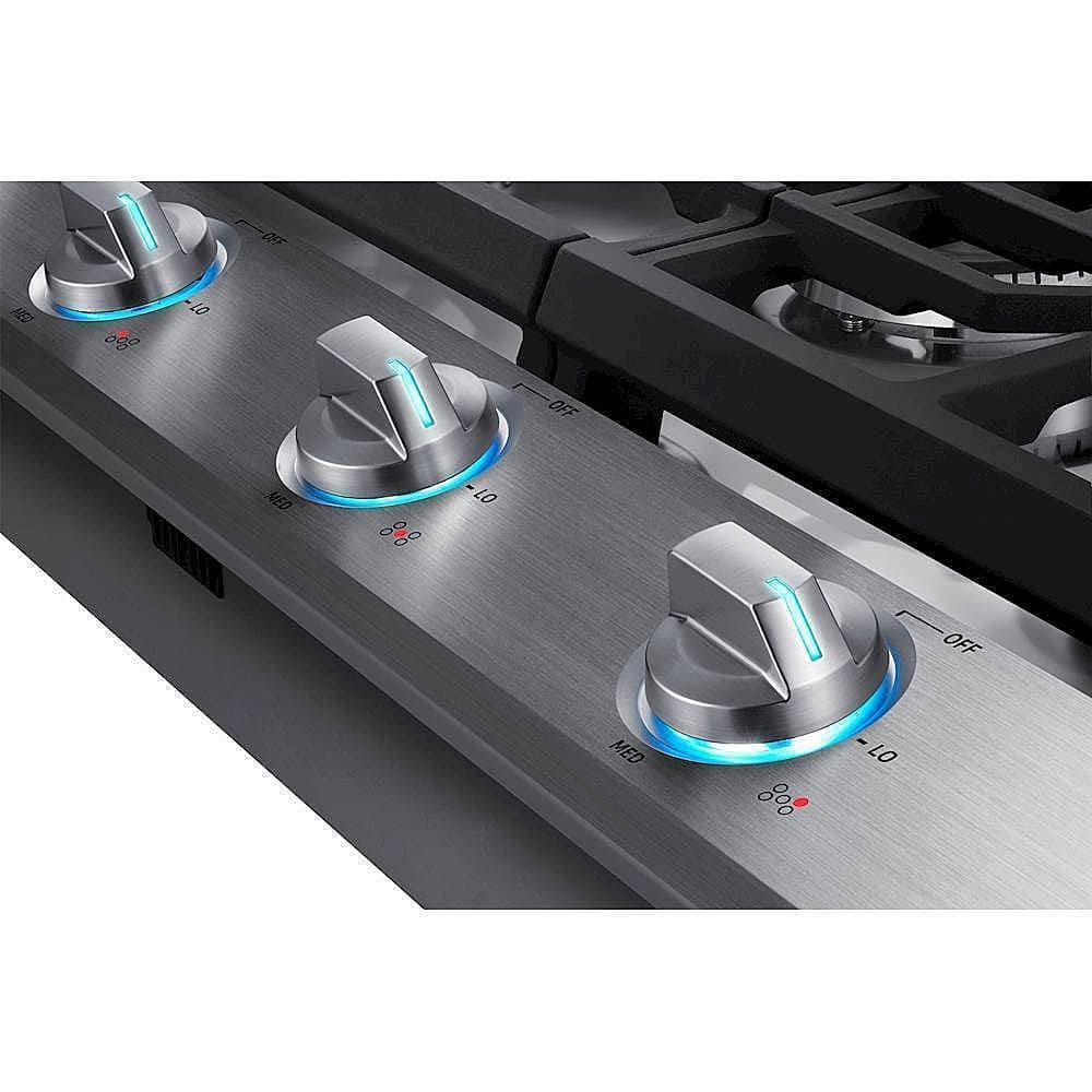 Alt View 12. Samsung - 30" Built-In Gas Cooktop with WiFi - Stainless Steel.
