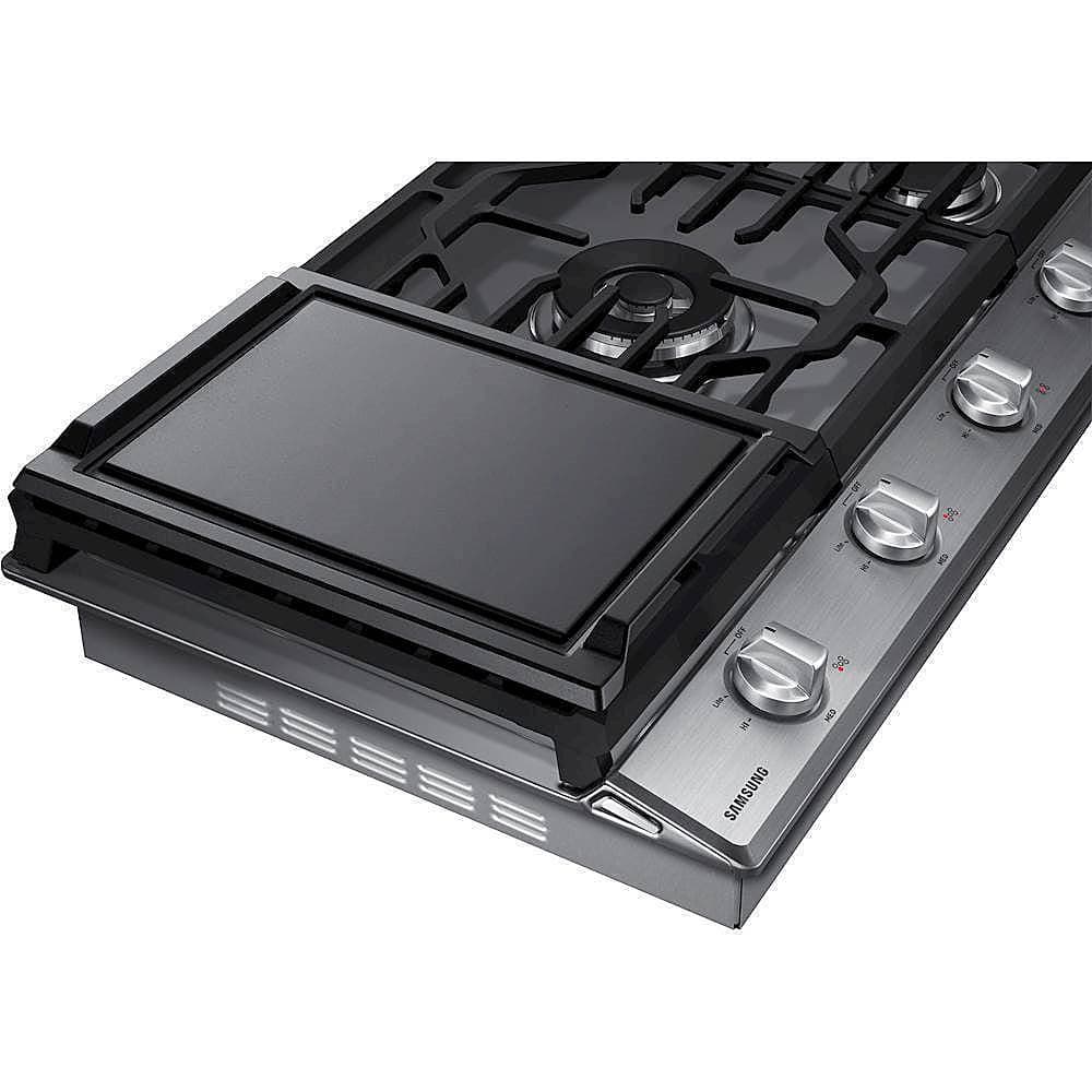 Alt View 14. Samsung - 30" Built-In Gas Cooktop with WiFi - Stainless Steel.