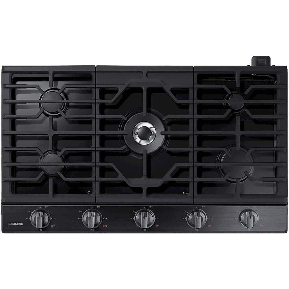 Samsung - 30" Built-In Gas Cooktop with WiFi - Black Stainless Steel - Front_Zoom
