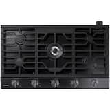 Samsung - 30" Built-In Gas Cooktop with WiFi - Black Stainless Steel