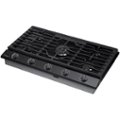 Left Zoom. Samsung - 30" Built-In Gas Cooktop with WiFi - Black Stainless Steel.
