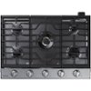 Samsung - 30" Built-In Gas Cooktop with WiFi and Dual Power Brass Burner - Stainless Steel
