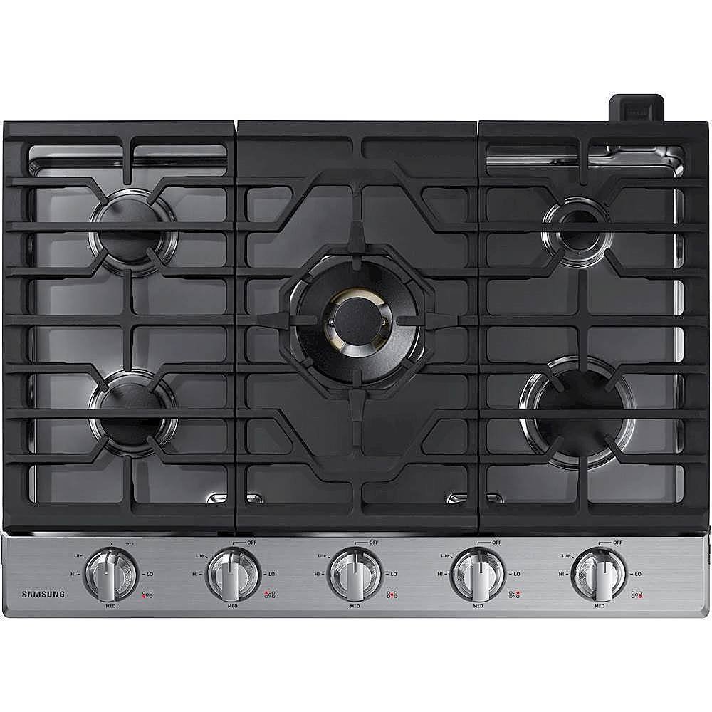 Zoom in on Front Zoom. Samsung - 30" Built-In Gas Cooktop with WiFi and Dual Power Brass Burner - Stainless steel.