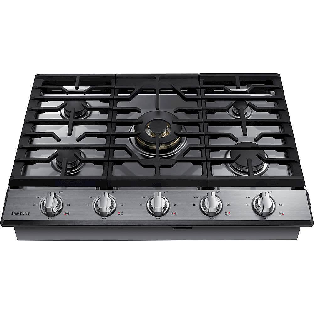 Alt View 11. Samsung - 30" Built-In Gas Cooktop with WiFi and Dual Power Brass Burner - Stainless Steel.