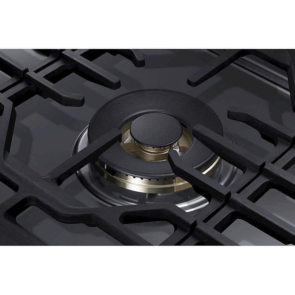 Alt View 13. Samsung - 30" Built-In Gas Cooktop with WiFi and Dual Power Brass Burner - Stainless Steel.