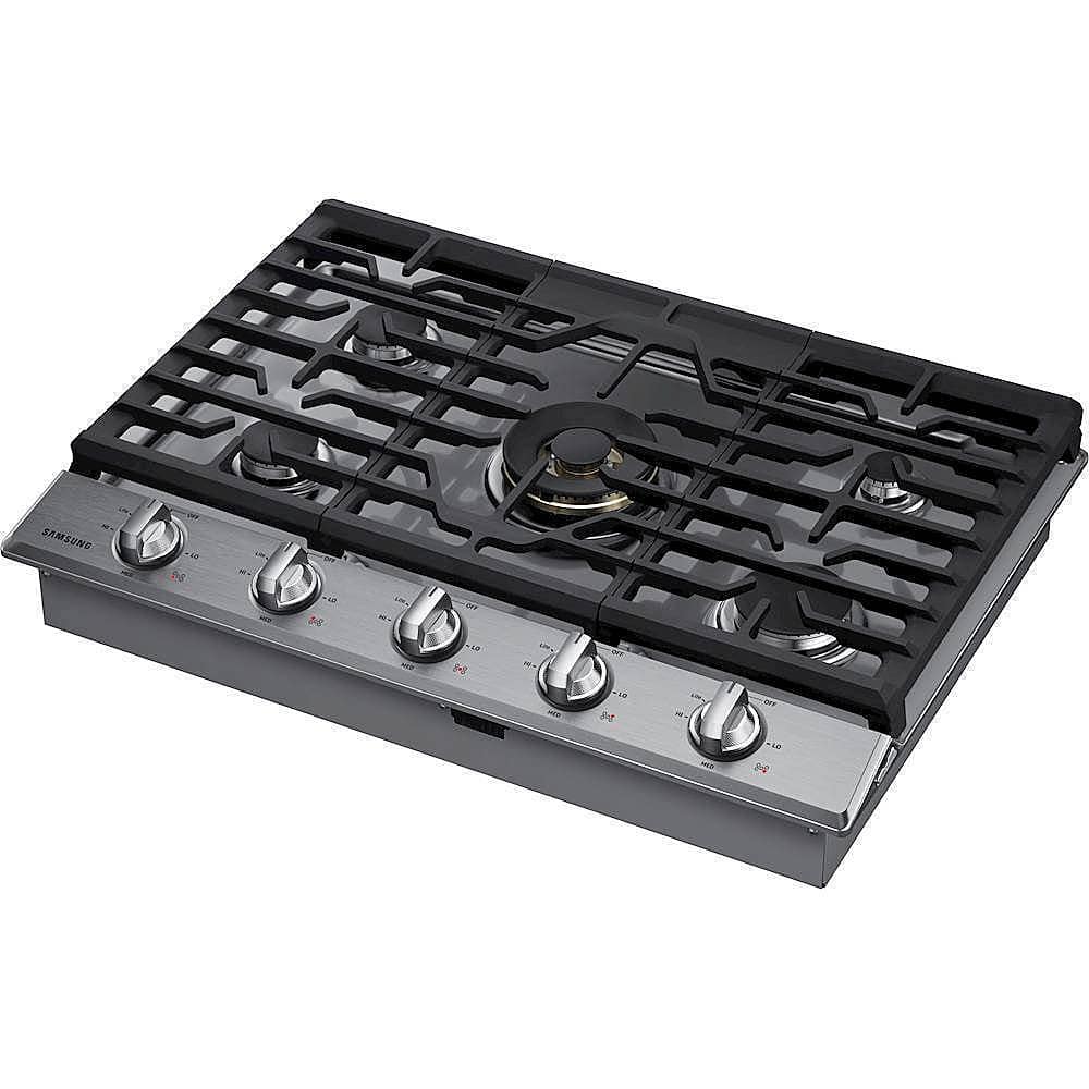 Alt View 10. Samsung - 30" Built-In Gas Cooktop with WiFi and Dual Power Brass Burner - Stainless steel.
