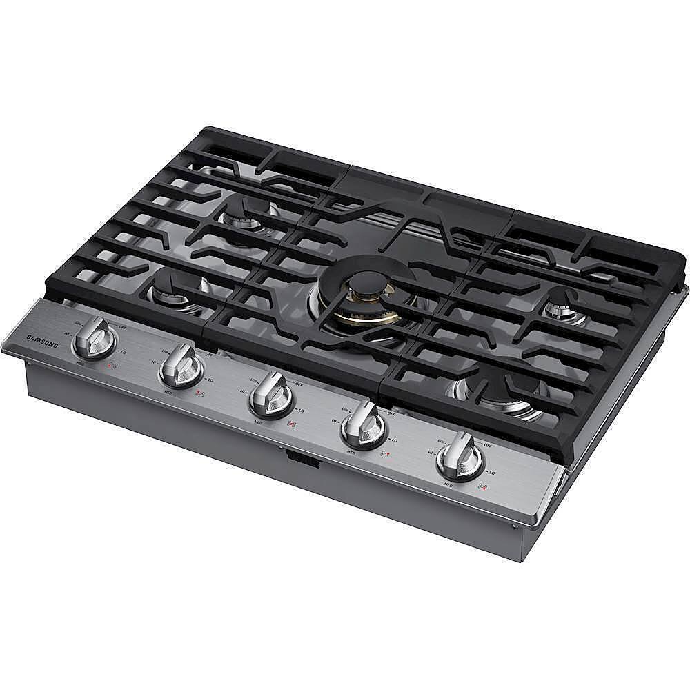 Alt View 10. Samsung - 30" Built-In Gas Cooktop with WiFi and Dual Power Brass Burner - Stainless steel.