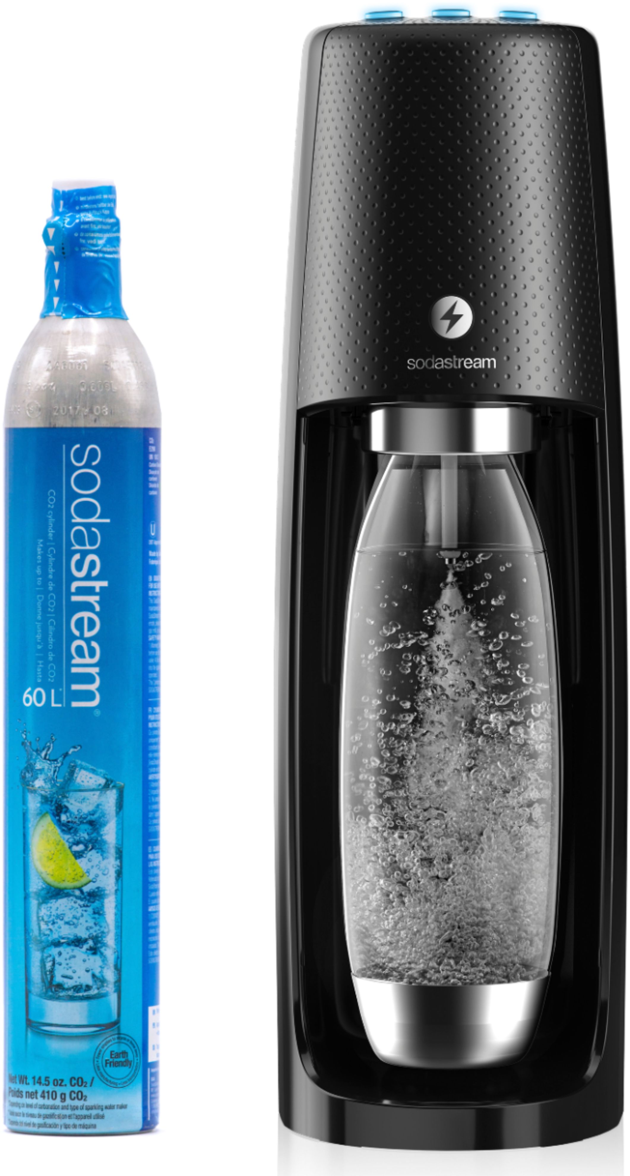 SodaStream Fizzi One Touch Sparkling Water Maker Kit Black 
