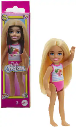 Mattel - Barbie Chelsea Small Doll with Beach Swimsuit, Blonde - COLLECTIBLES - Multicolor