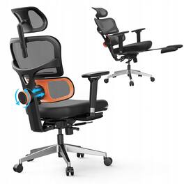 Newtral - Ergonomic High Back Mesh Office Chair with Headrest - Black