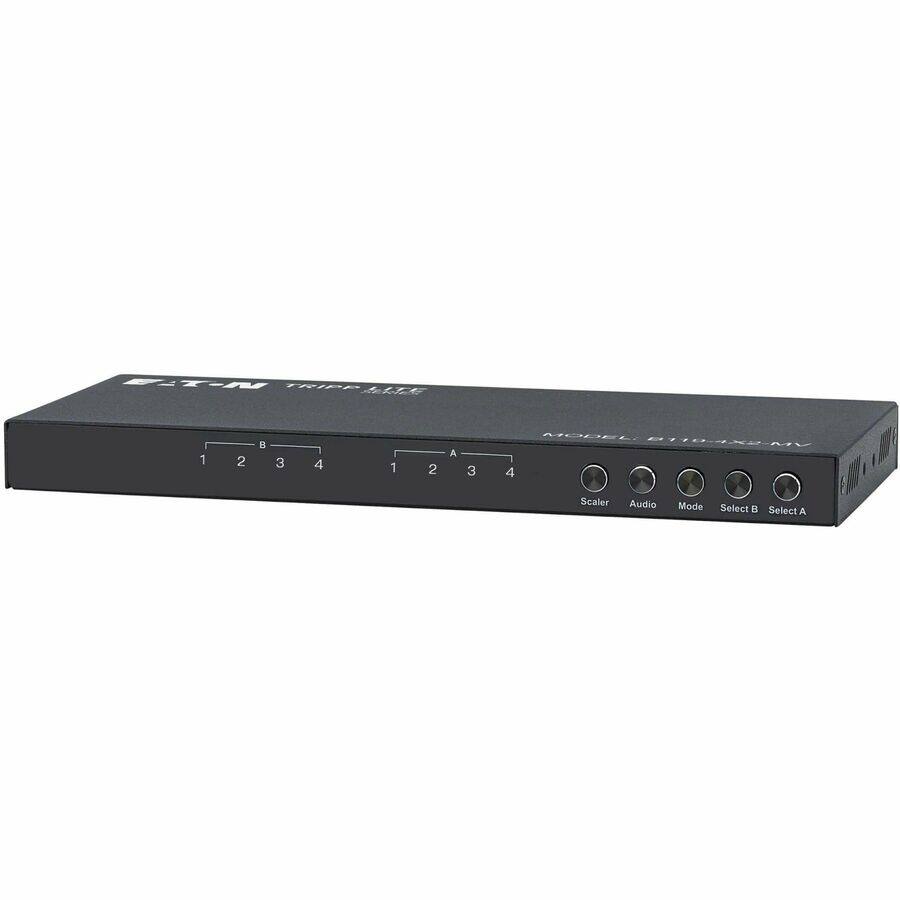 E-T-N TRIPP LITE

1 2 3 4

1 2 3 4

A

Scaler Audio Mode Select B Select A

MODEL: B110-4X2-MV