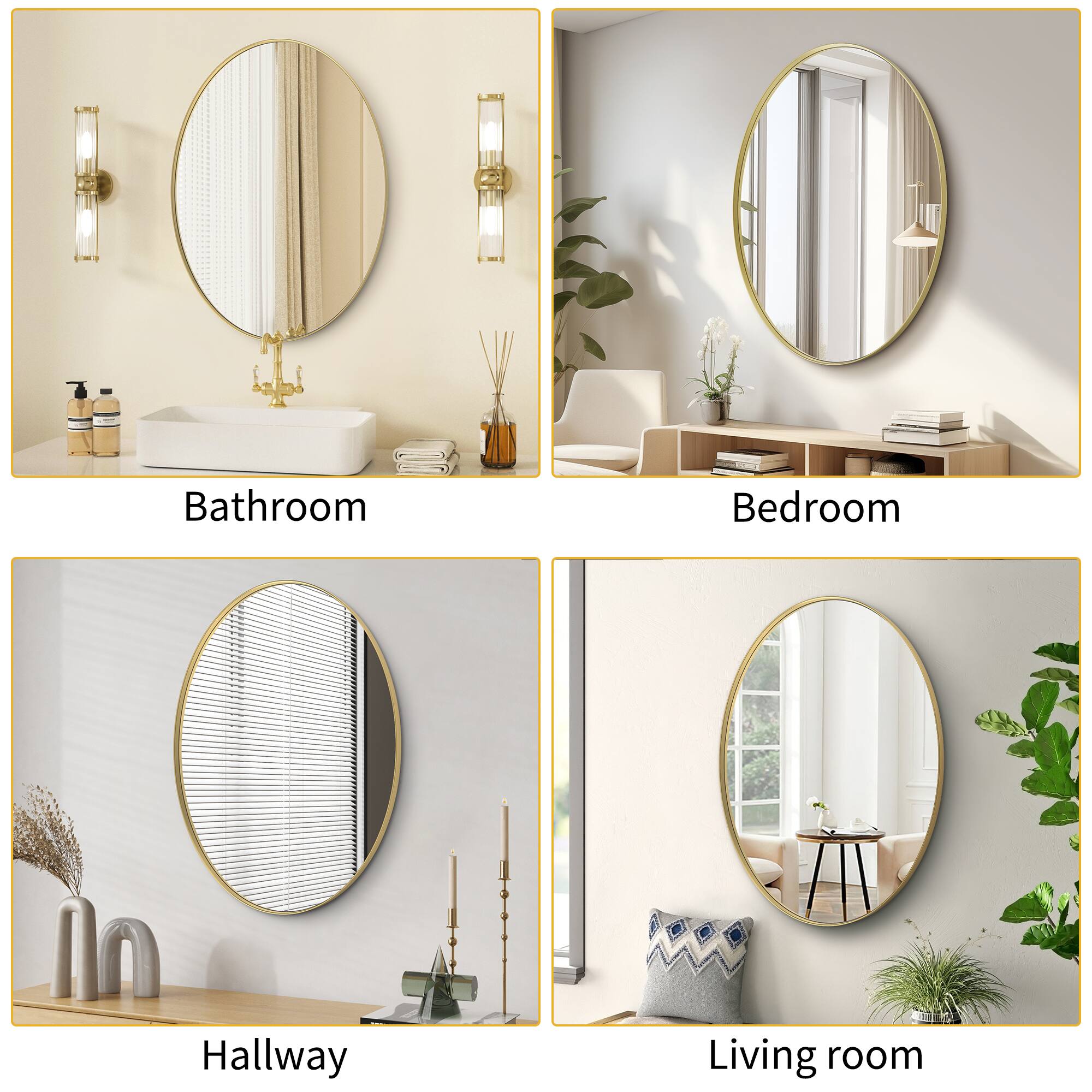 Bathroom  
Bedroom  
Hallway  
Living room