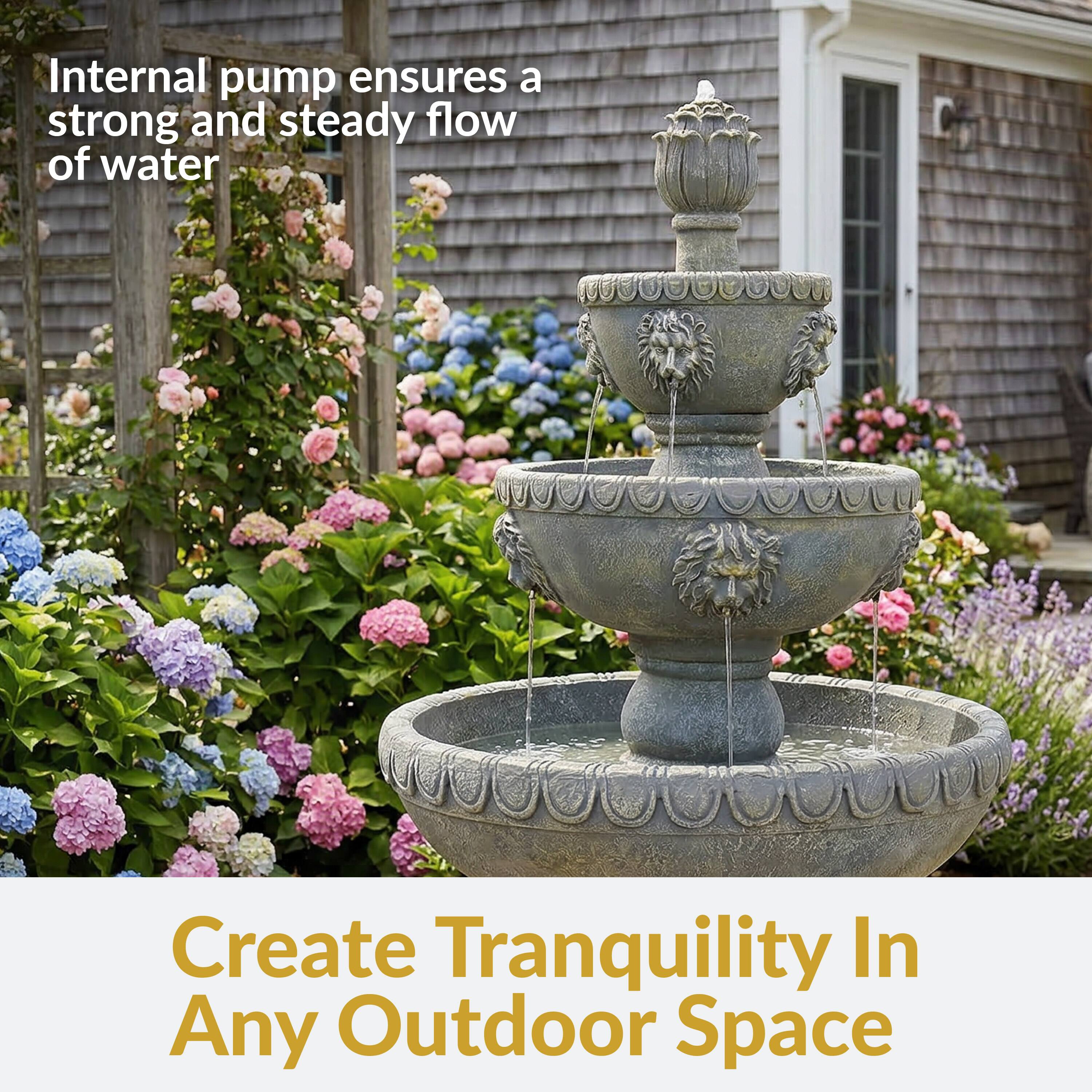 Internal pump ensures a strong and steady flow of water

Create Tranquility In Any Outdoor Space