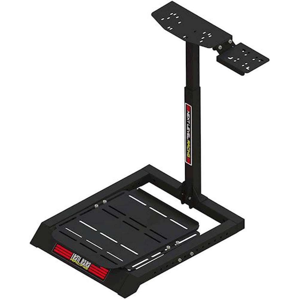 Left View: Next Level Racing - Free Standing Single Monitor Stand - Black
