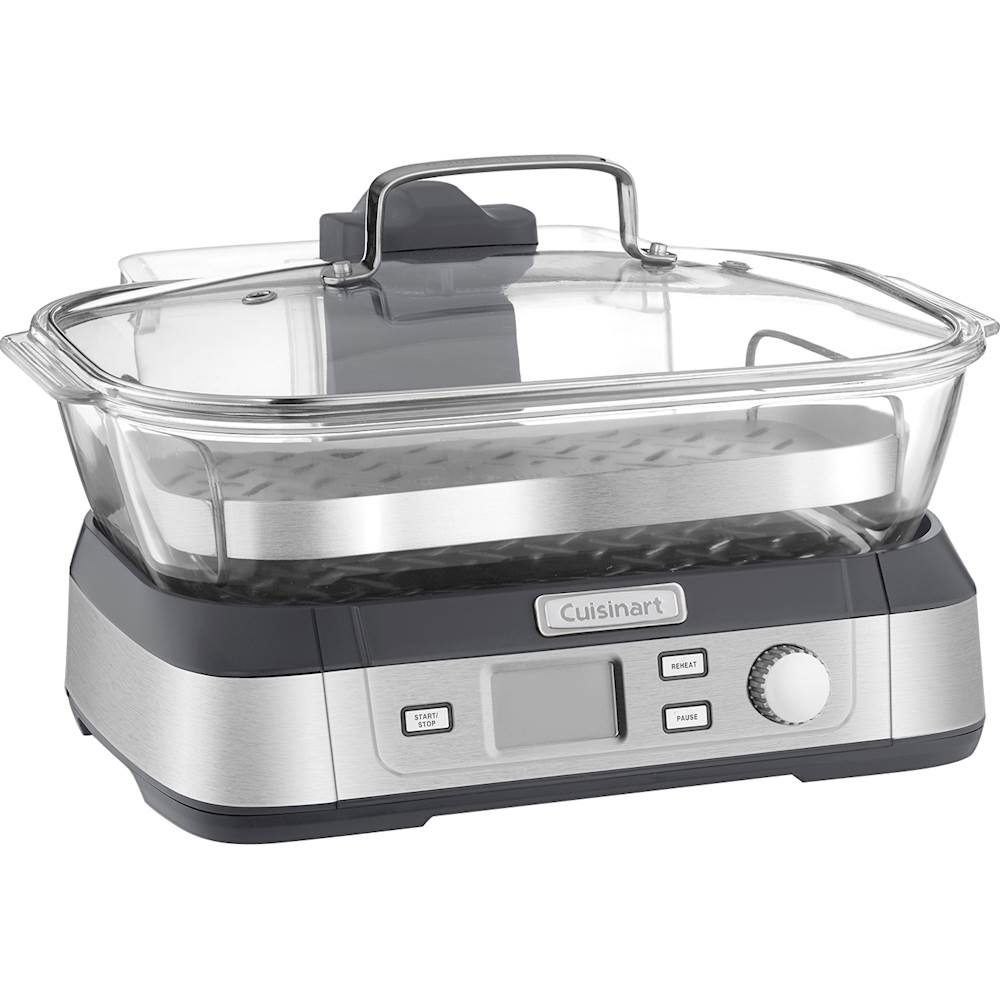 Angle View: Cuisinart Cook Fresh Glass Steamer