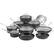 Angle. Cuisinart - Chef's Classic 17-Piece Cookware Set - Black.