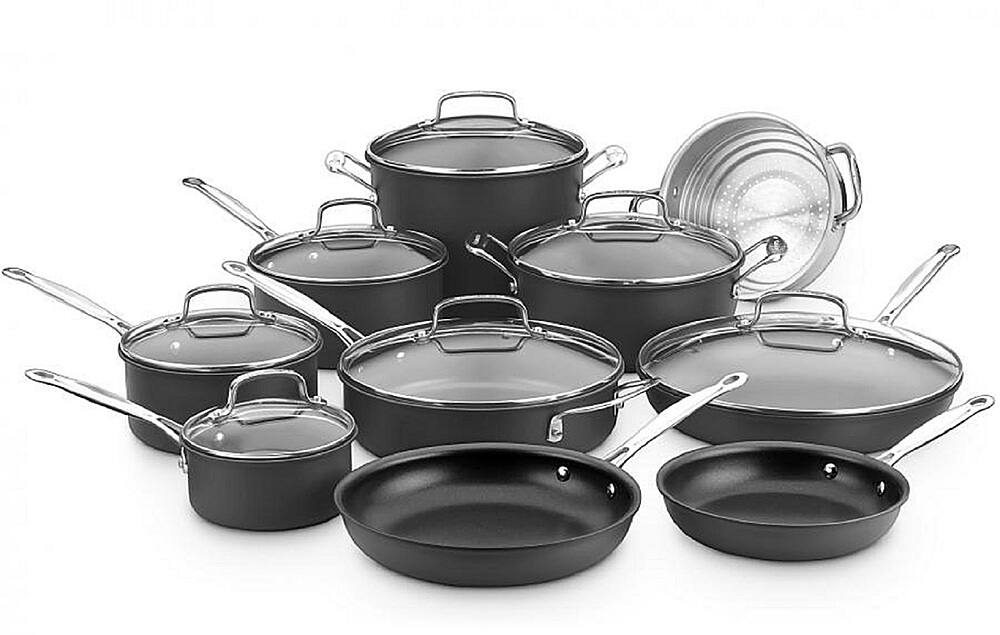 Alt View 11. Cuisinart - Chef's Classic 17-Piece Cookware Set - Black.