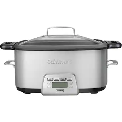 Front. Cuisinart - 7-qt. 4-in-1 Cook Central Multicooker - Aluminum.