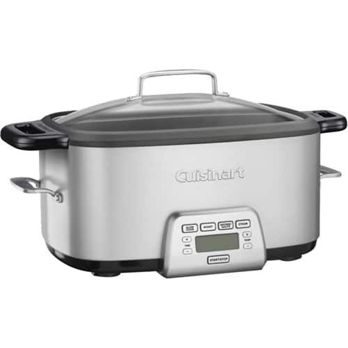 Left. Cuisinart - 7-qt. 4-in-1 Cook Central Multicooker - Aluminum.