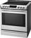 Left. LG - 6.3 Cu. Ft. Smart Slide-In Electric True Convection Range with EasyClean and 3-in-1 Element - Stainless steel.