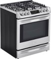 Angle Zoom. LG - 6.3 Cu. Ft. Self-Cleaning Slide-In Dual Fuel Range with ProBake Convection - Stainless steel.