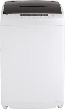 GE - 2.8 Cu. Ft. High-Efficiency Top Load Portable Washer with Stainless Steel Basket and 8 Wash Cycles - White/Black
