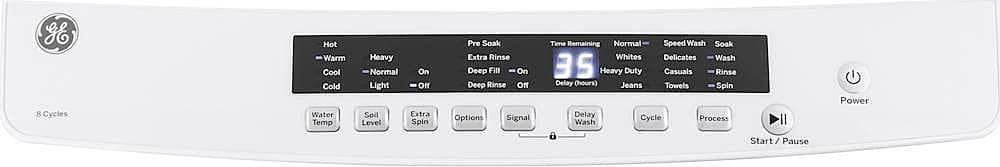 Alt View 1. GE - 2.8 Cu. Ft. Top Load Washer with Portable - White/Black.