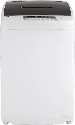 Front. GE - 2.8 Cu. Ft. Top Load Washer - White/Black.