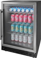 Insignia™ - 165-Can Built-In Beverage Cooler - Stainless Steel - Angle_Zoom