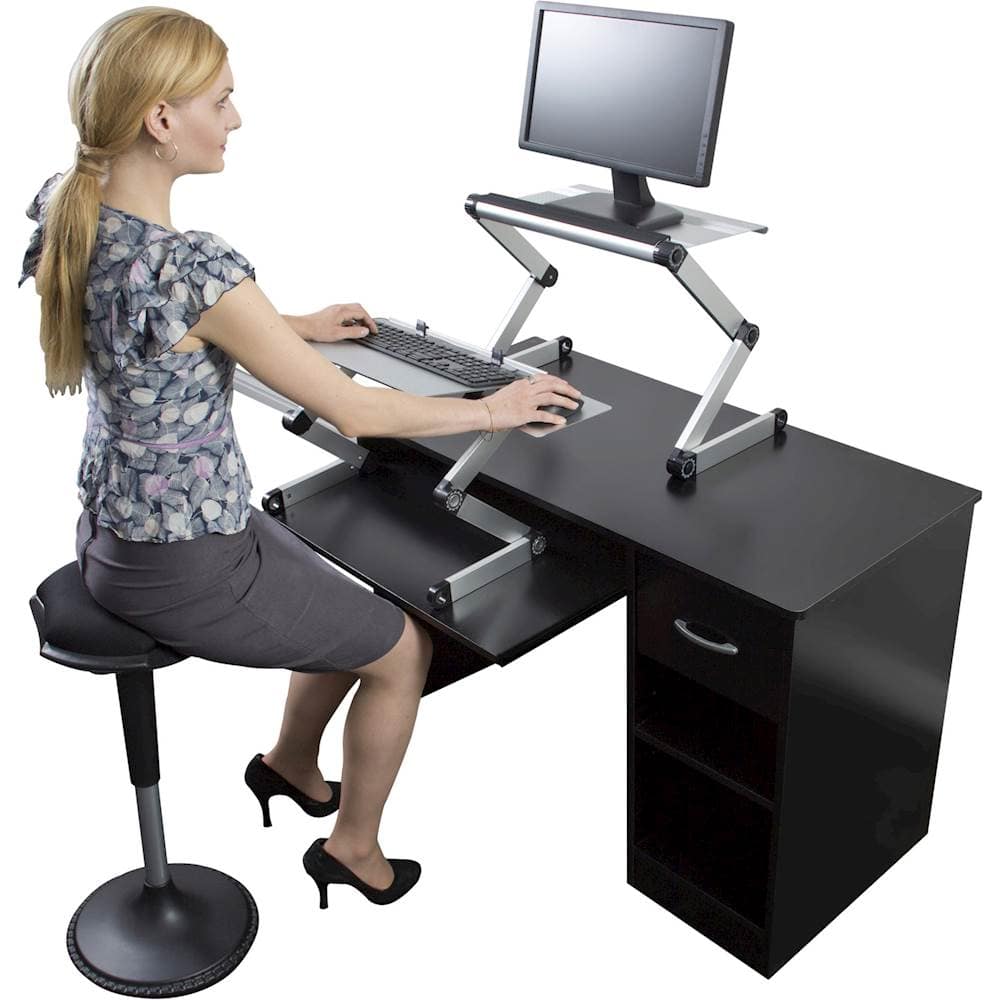 Best Buy: Uncaged Ergonomics WorkEZ Standing Desk Silver WESDSFAN