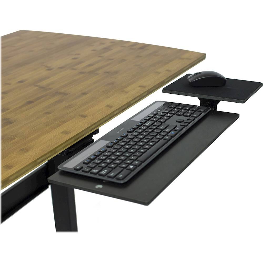 uncaged keyboard tray