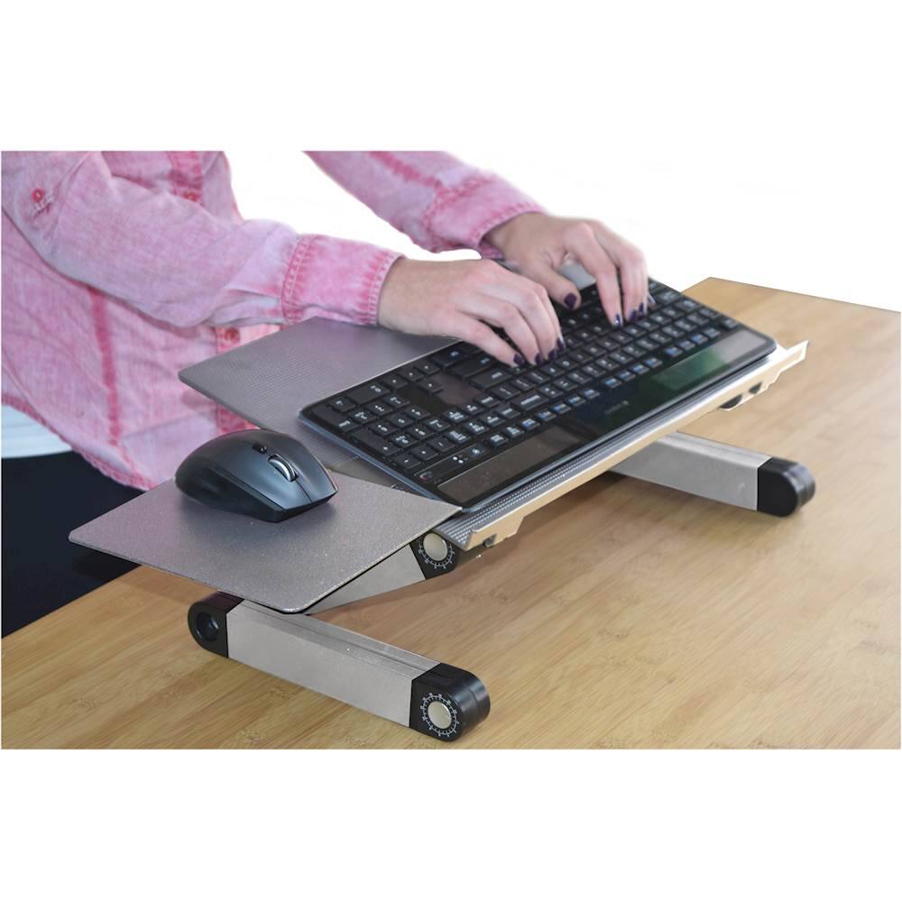 Alt View 13. Uncaged Ergonomics - WorkEZ Keyboard Tray - Silver.