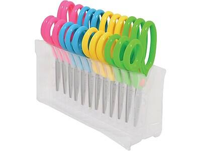 Alt View 1. Westcott - 5" Stainless Steel Kid's Scissors, Pointed Tip Colors, 12/Pack - Assorted.