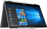 Front. HP - Pavilion x360 2-in-1 14" Touch-Screen Laptop - Intel Core i3 - 8GB Memory - 500GB Hard Drive - Natural Silver, Ash Silver Vertical Brushed.